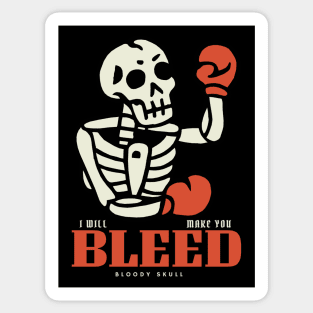 Vintage Boxing Skull Fighter Sticker